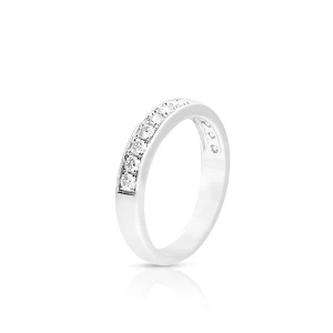 W.KRUK Pierścionek białe złoto z brylantami