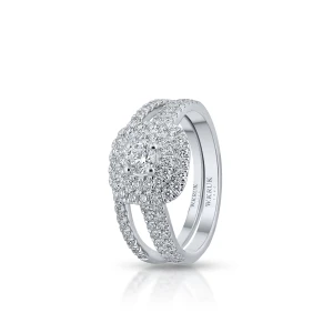W.KRUK Pierścionek białe złoto z brylantami