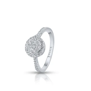 W.KRUK Pierścionek białe złoto z brylantami