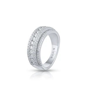 W.KRUK Pierścionek białe złoto z brylantami