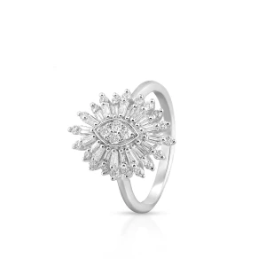 W.KRUK Pierścionek białe złoto z brylantami i diamentami