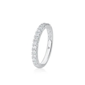 W.KRUK Pierścionek białe złoto z diamentami