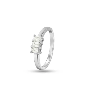 W.KRUK - Pierścionek białe złoto z diamentami