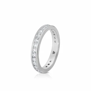 W.KRUK Pierścionek białe złoto z diamentami