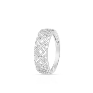 W.KRUK - Pierścionek białe złoto z diamentami