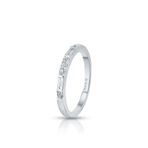 W.KRUK Pierścionek białe złoto z diamentami