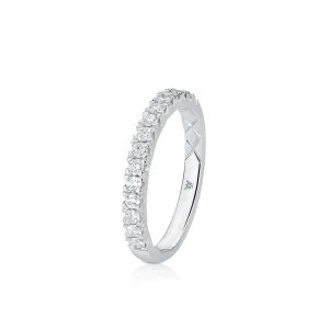 W.KRUK Pierścionek białe złoto z diamentami