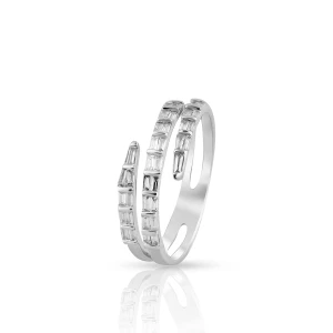 W.KRUK Pierścionek białe złoto z diamentami