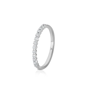 W.KRUK Pierścionek białe złoto z diamentami