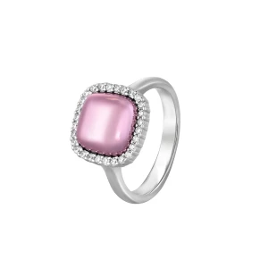 W.KRUK Pierścionek Pink Square Princess Club PICKY PICA
