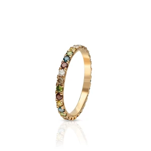 W.KRUK Pierścionek różowe złoto z brylantami