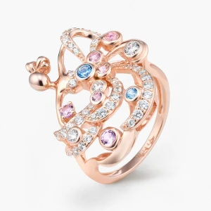 W.KRUK Pierścionek srebrny Balerina