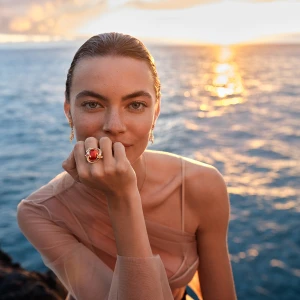 W.KRUK Pierścionek srebrny KOI