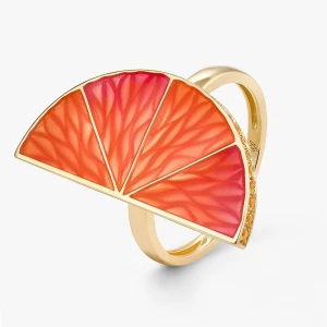 W.KRUK Pierścionek srebrny Kwiaty Nocy Cytrusy