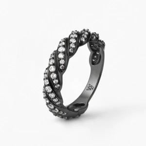 W.KRUK Pierścionek srebrny Meteory