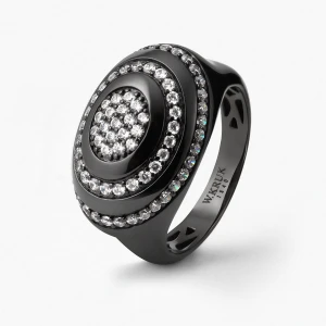 W.KRUK Pierścionek srebrny Meteory