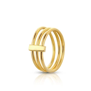 W.KRUK - Pierścionek srebrny pozłacany