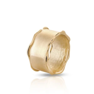 W.KRUK Pierścionek srebrny pozłacany