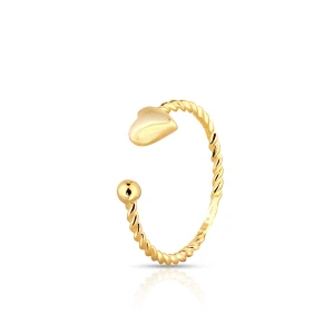 W.KRUK Pierścionek srebrny pozłacany