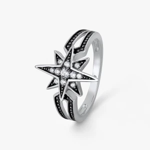 W.KRUK - Pierścionek srebrny Royal Star