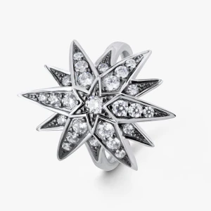 W.KRUK Pierścionek srebrny Royal Star