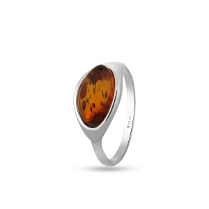 W.KRUK Pierścionek srebrny z burszytnem