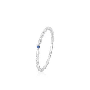 W.KRUK Pierścionek srebrny z cyrkonią