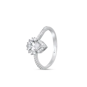 W.KRUK Pierścionek srebrny z cyrkoniami