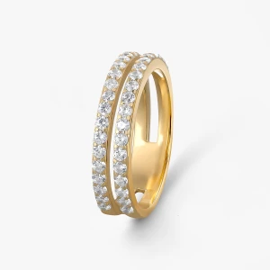 W.KRUK Pierścionek srebrny z cyrkoniami