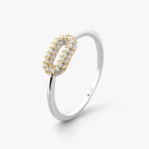 W.KRUK Pierścionek srebrny z cyrkoniami