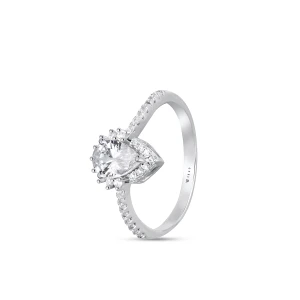 W.KRUK Pierścionek srebrny z cyrkoniami