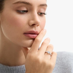 W.KRUK Pierścionek srebrny z cyrkoniami