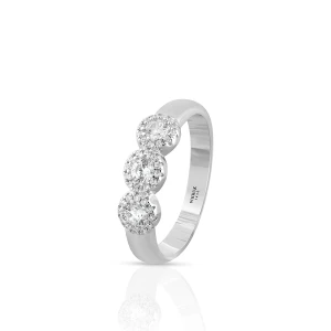 W.KRUK Pierścionek srebrny z cyrkoniami W.KRUK