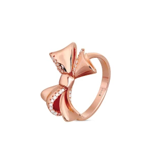 W.KRUK - Pierścionek srebrny z kokardą