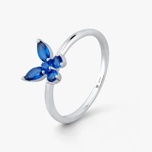 W.KRUK - Pierścionek srebrny z motylem