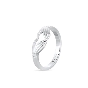 W.KRUK Pierścionek srebrny z motywem serca