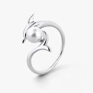W.KRUK Pierścionek srebrny z perłą