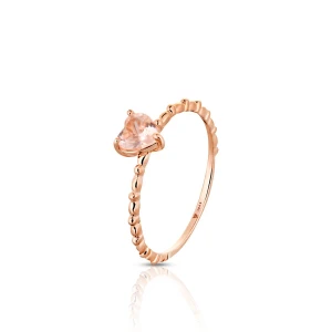 W.KRUK - Pierścionek srebrny z sercem