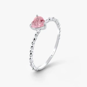 W.KRUK Pierścionek srebrny z sercem