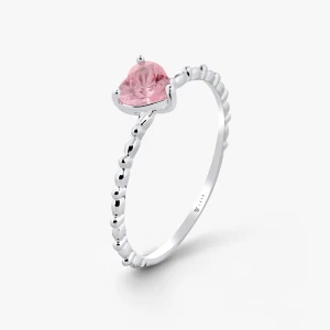 W.KRUK Pierścionek srebrny z sercem