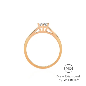 W.KRUK - Pierścionek zaręczynowy złoty Doskonały