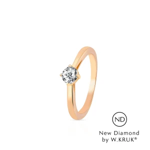 W.KRUK Pierścionek zaręczynowy złoty Doskonały