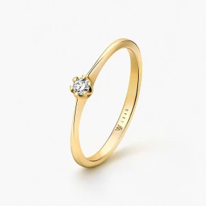 W.KRUK - Pierścionek zaręczynowy złoty Jedyny - 0,05 ct