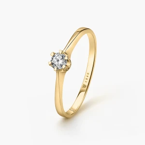 W.KRUK Pierścionek zaręczynowy złoty Jedyny