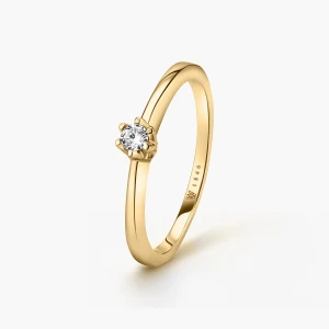 W.KRUK Pierścionek zaręczynowy złoty Jedyny