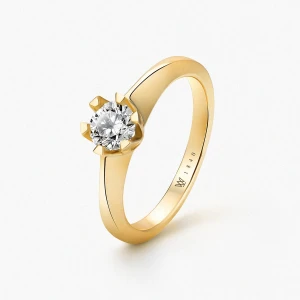 W.KRUK Pierścionek zaręczynowy złoty Jedyny