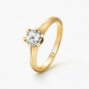 W.KRUK Pierścionek zaręczynowy złoty Jedyny