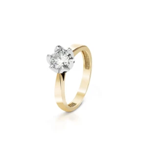 W.KRUK Pierścionek zaręczynowy złoty Romantyczny