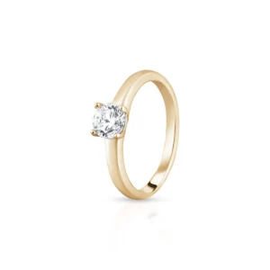 W.KRUK Pierścionek zaręczynowy złoty Szczęśliwy