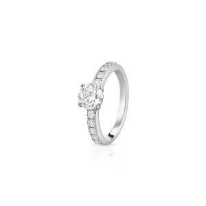 W.KRUK Pierścionek zaręczynowy złoty Szczęśliwy